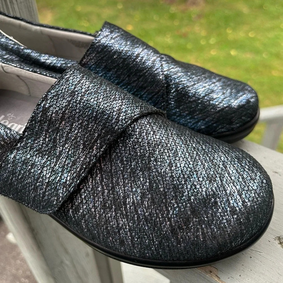 ALEGRIA PG Lite Lauryn Blue Metallic Leather Comfort Clogs Women's 41 10.5/11 - Picture 7 of 15